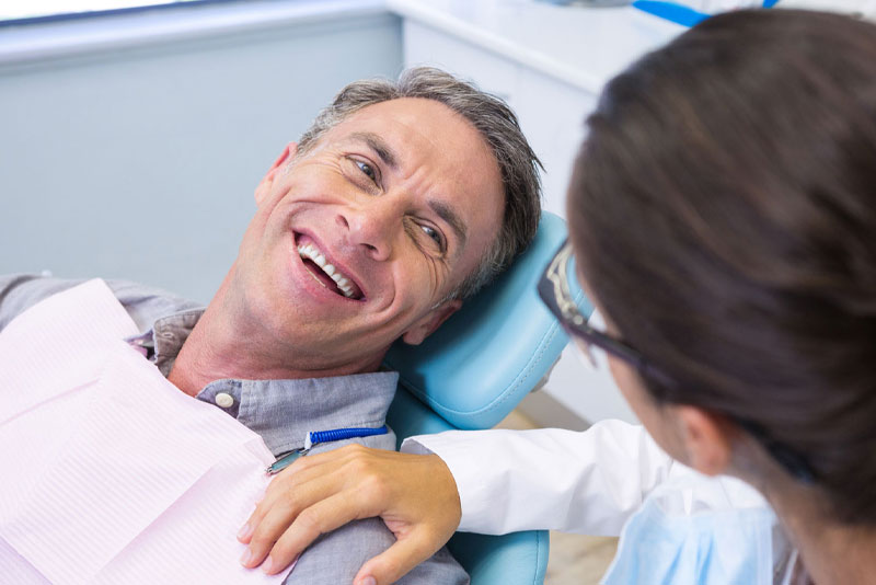 dental patient undergoing procedure